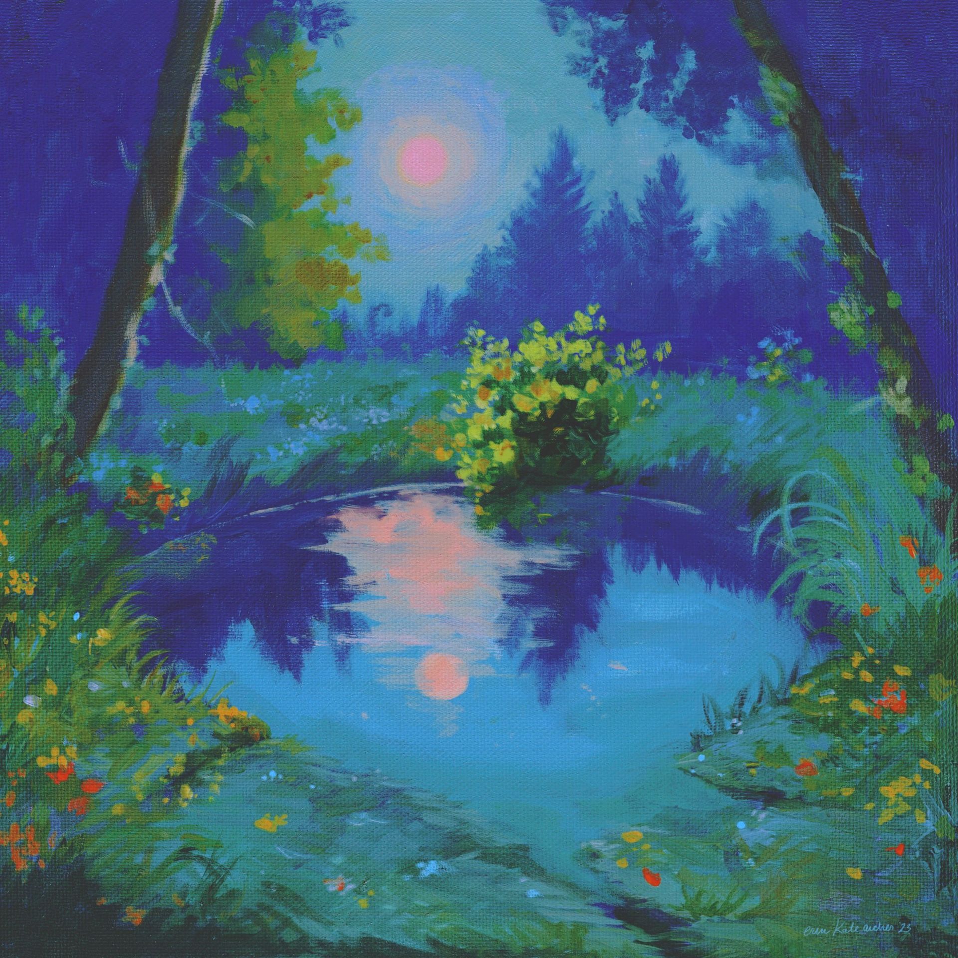 moonlit dip