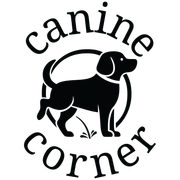 canine corner Black dog urinating in front of a circle with