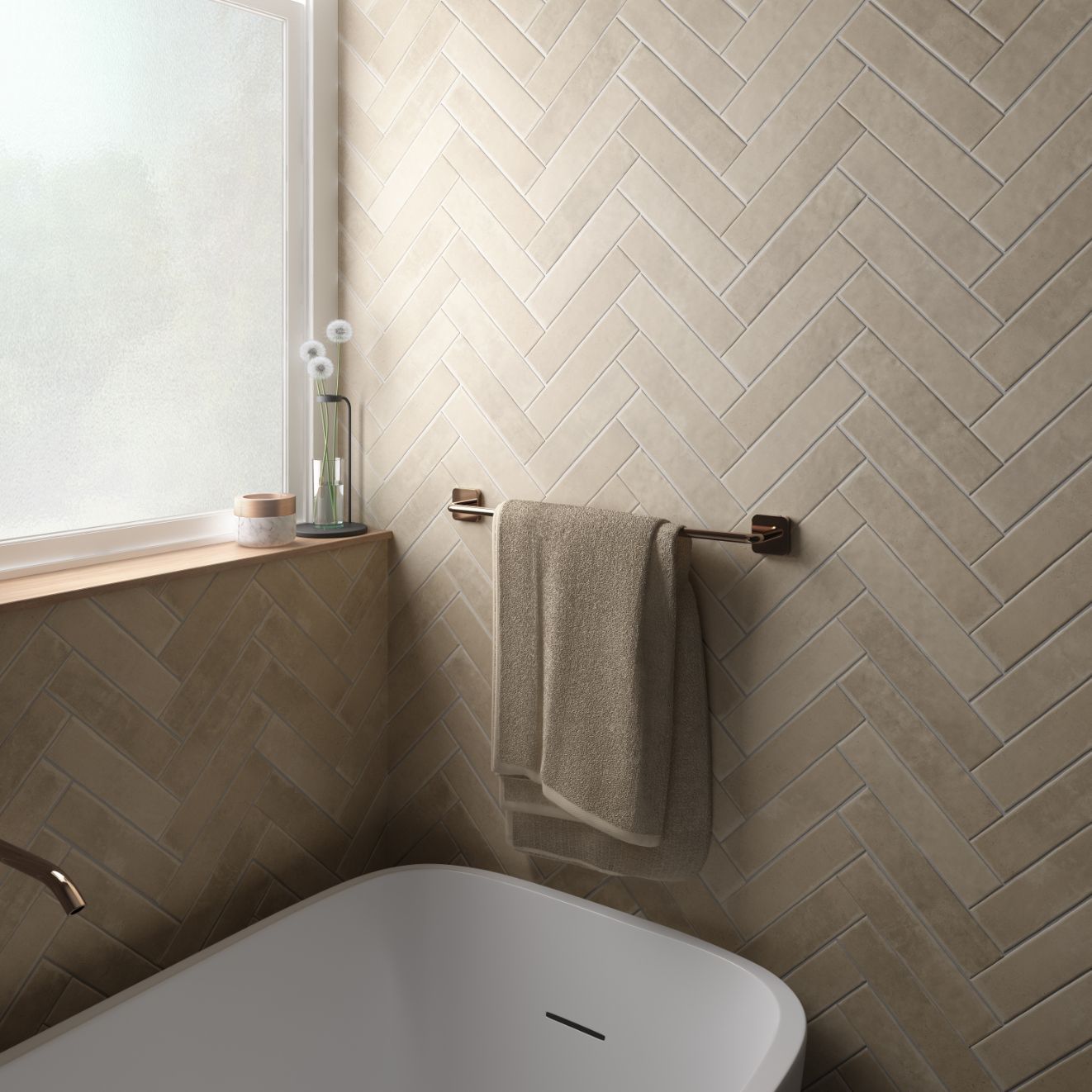 Argile Tiles In Modern Bathroom — Hunter Valley Tile Mart in Rutherford, NSW