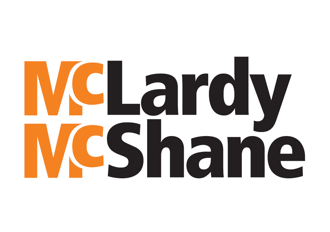 McLardy McShane logo in orange and black text on a white background