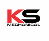 KS Mechanical logo in red and black on a white background