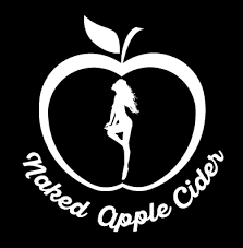 White apple logo with female silhouette and “Maked Apple Cider” text on black background