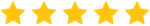 Five gold stars in a row, indicating excellent rating.