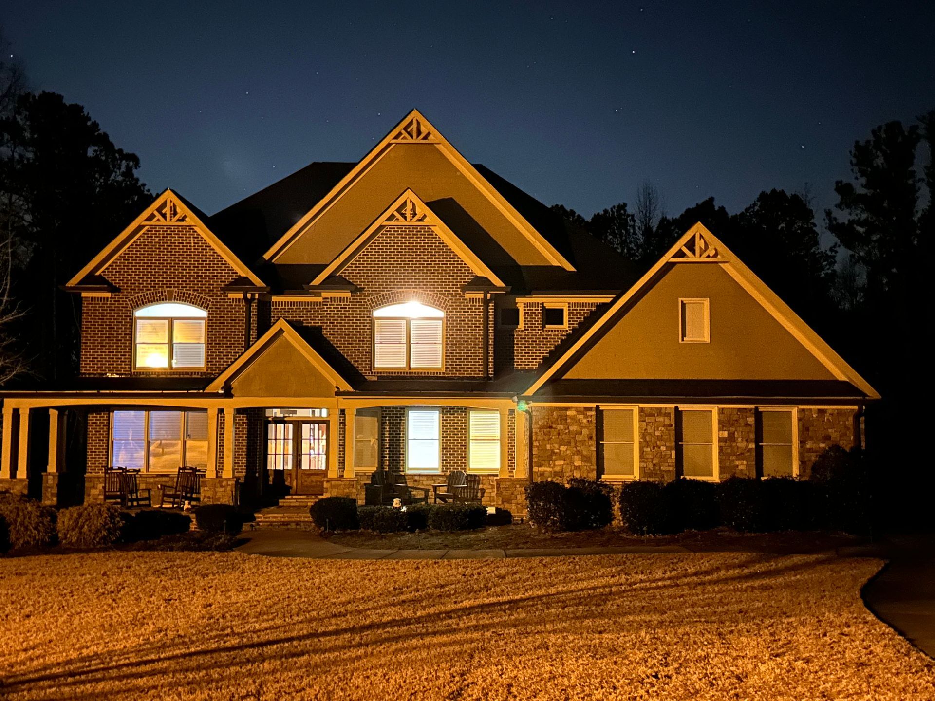 Modern two-story home without lighting package install
