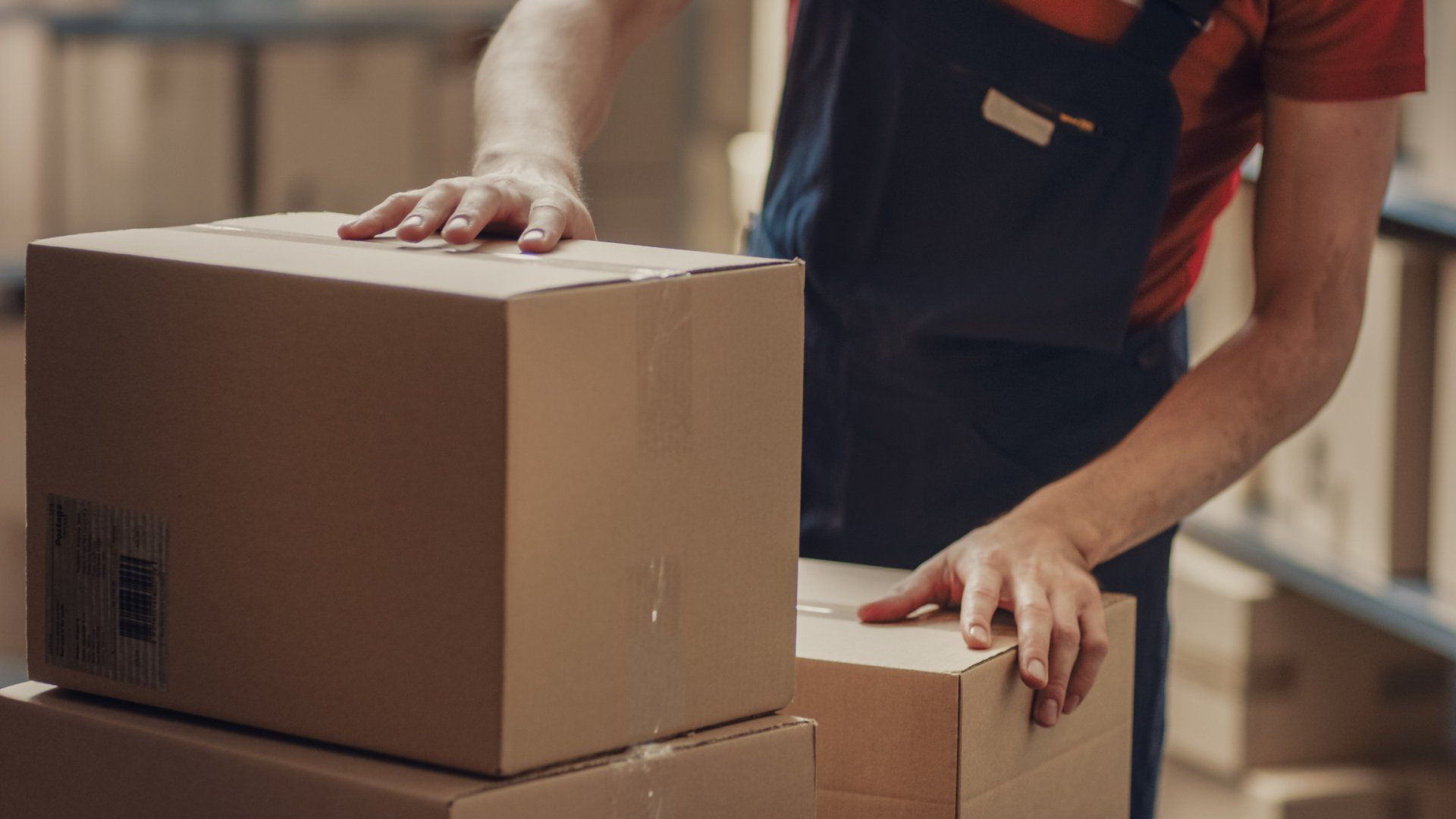 Worker Collecting the Boxes — Albany, WA — Spot On Removals