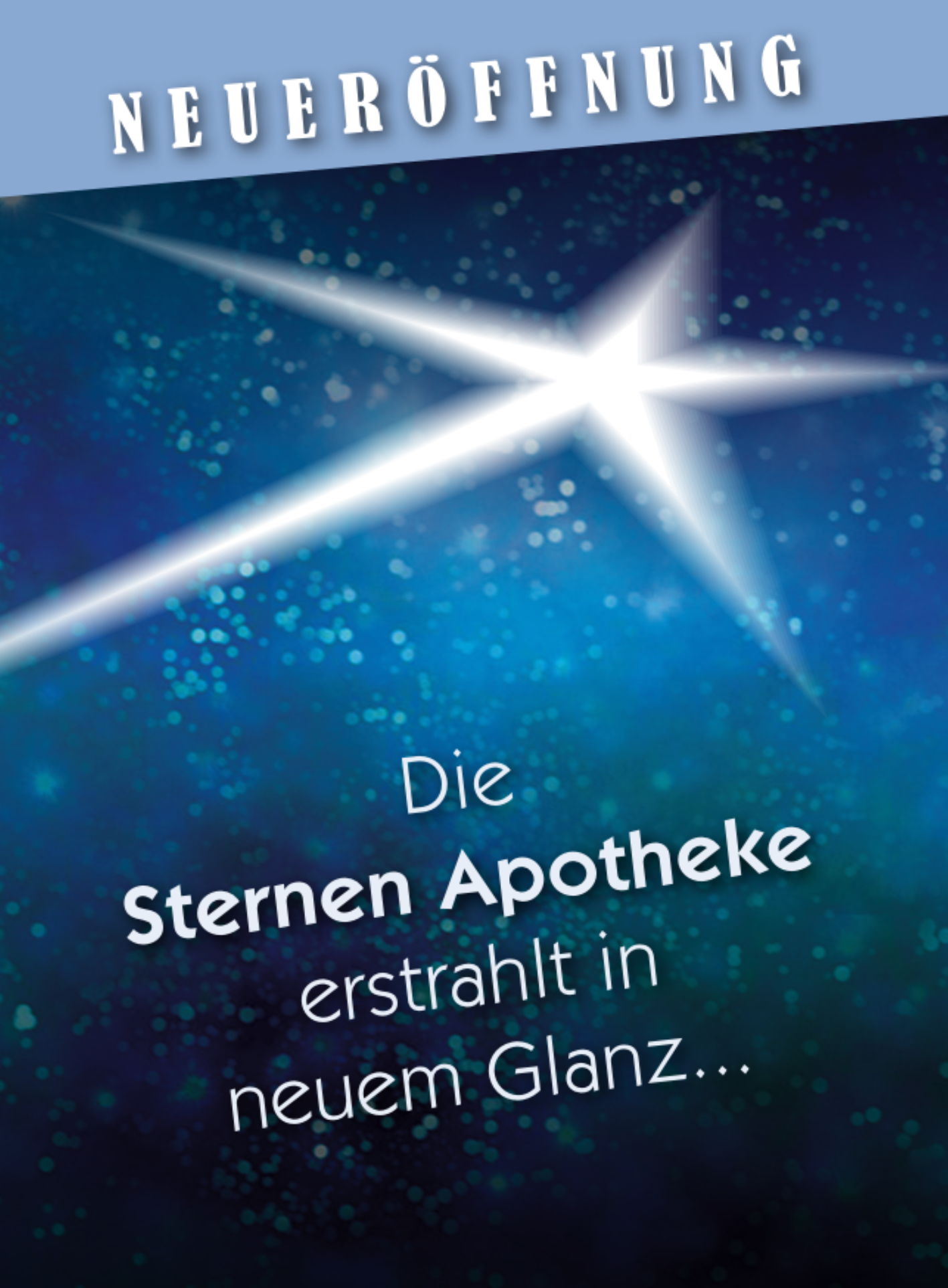 Flyer Neueröffnung Sternen Apotheke Winterthur