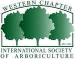 Western Chapter International Society of Arboriculture logo with green trees and white background