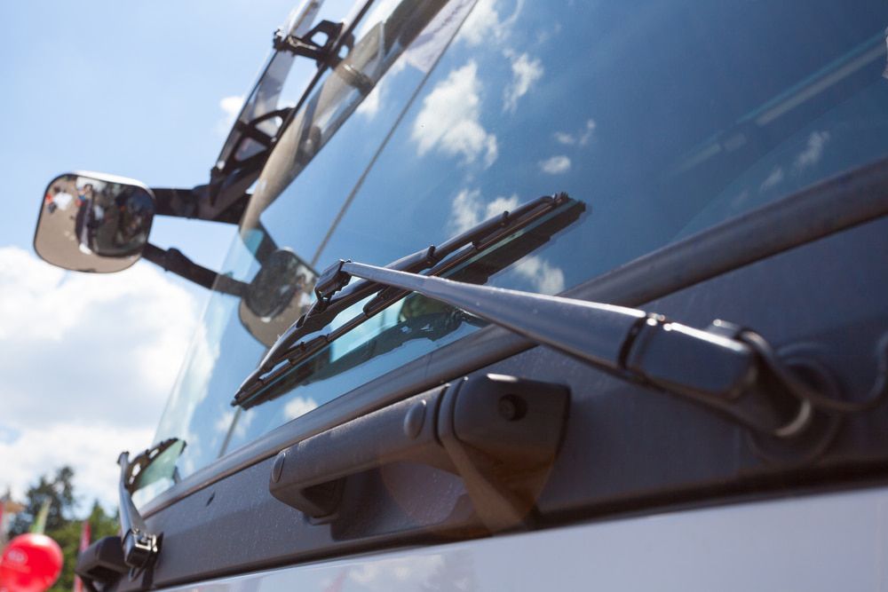 A Close Up of a Windshield Wiper on a Truck — Bowen Mechanical & Haulage in Bowen, QLD