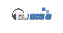 A dj big b logo with a blue record on it