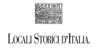 Logo “Locali Storici d'Italia” con una piccola illustrazione in bianco e nero sopra il testo