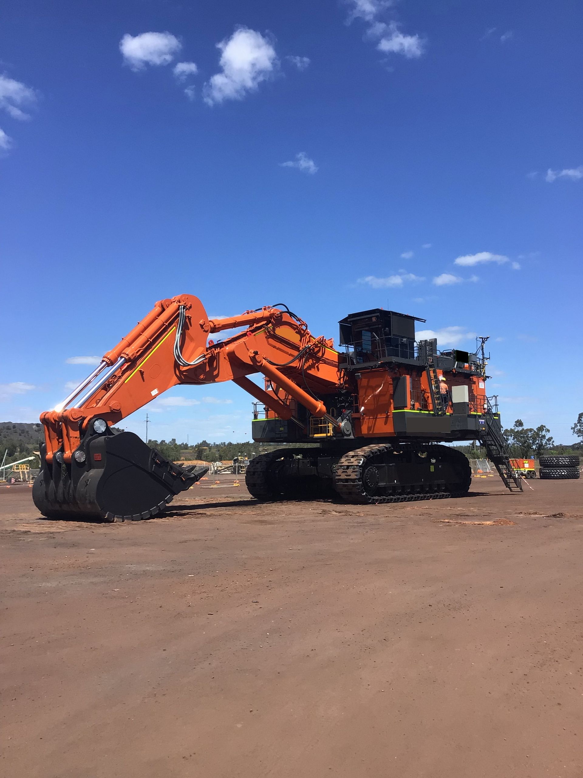 Working Hydraulic Excavator In The Mine — PBC Compliancing in Dysart, QLD