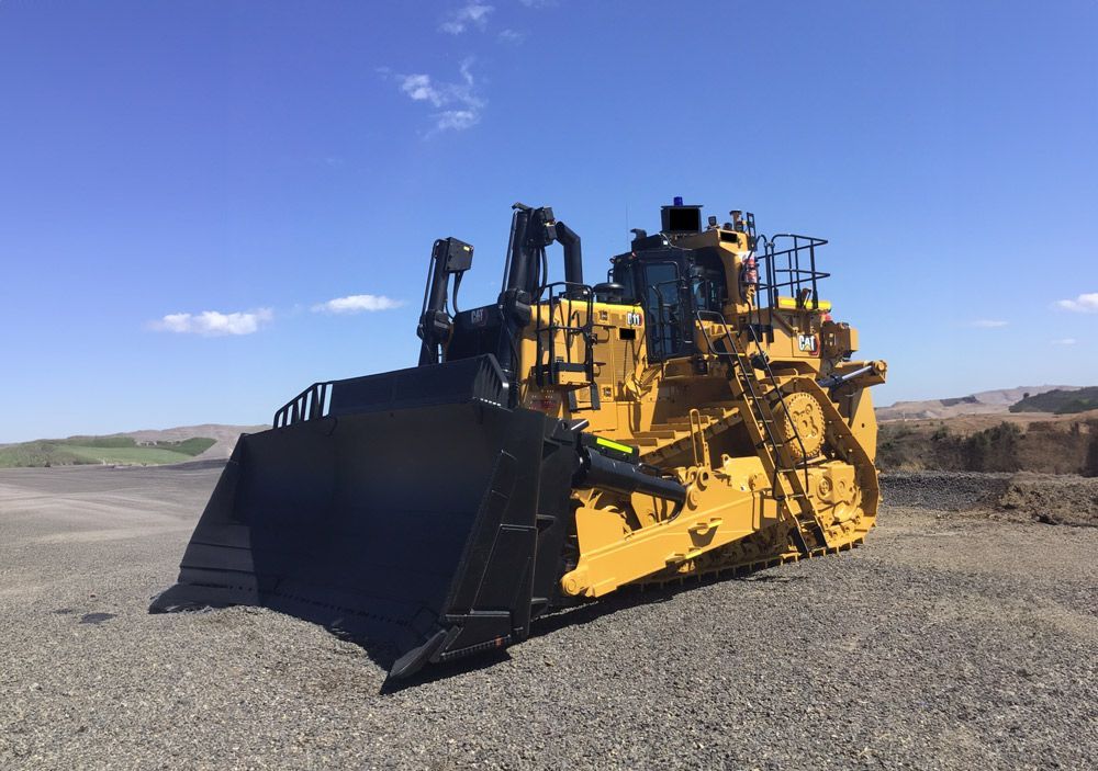 A Large Yellow Bulldozer