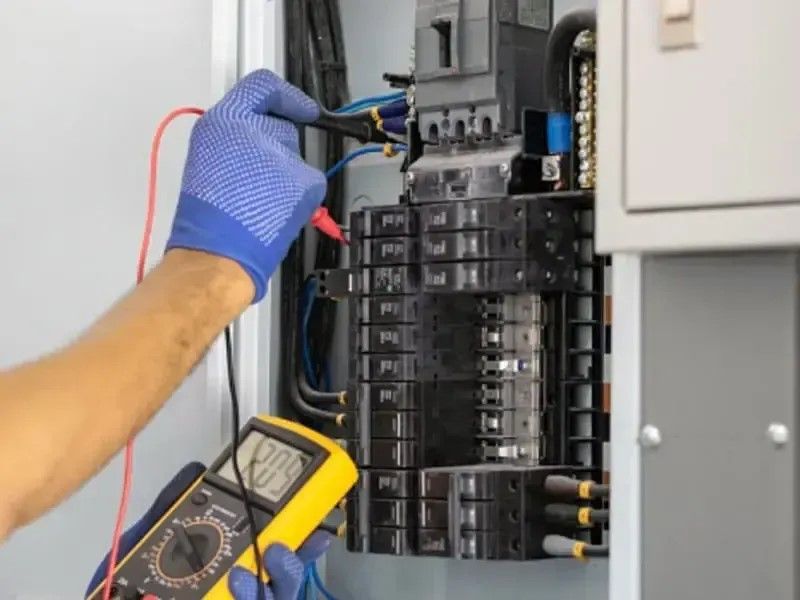 Electrician Installing Whole Home Surge Protection System