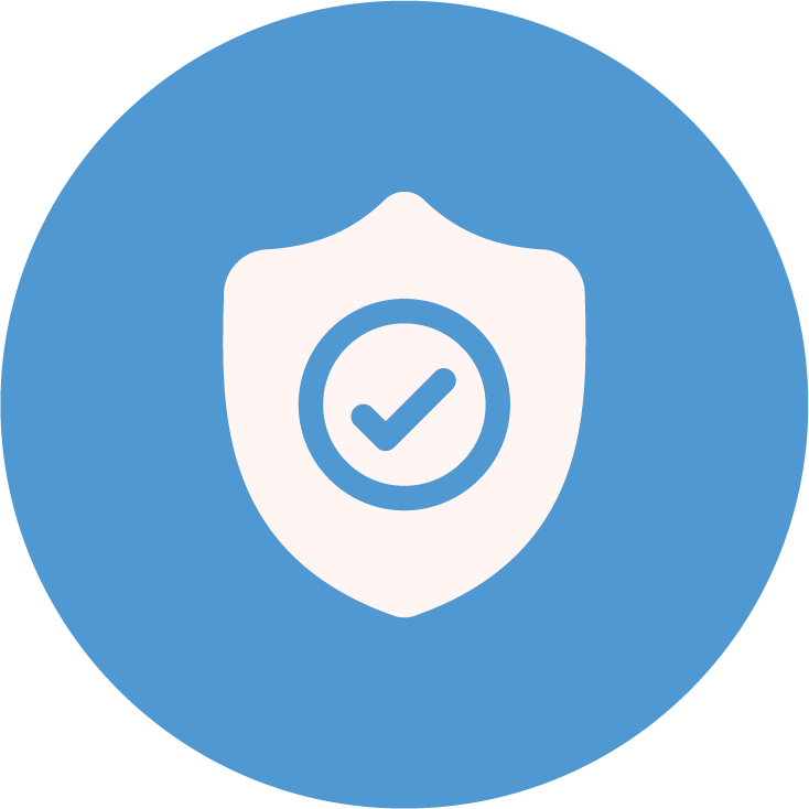 Shield icon representing safety, supervision, and peace of mind