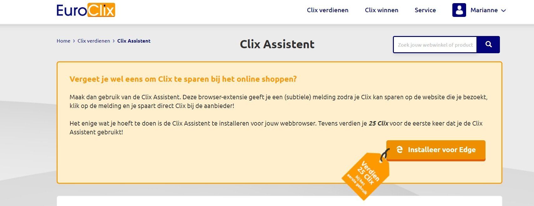 euroclix clix assistent extensie