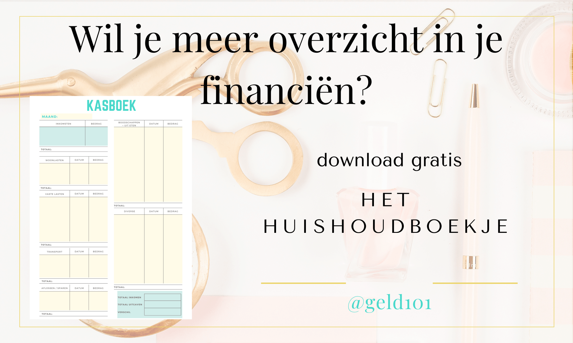 gratis huishoudboekje kasboek