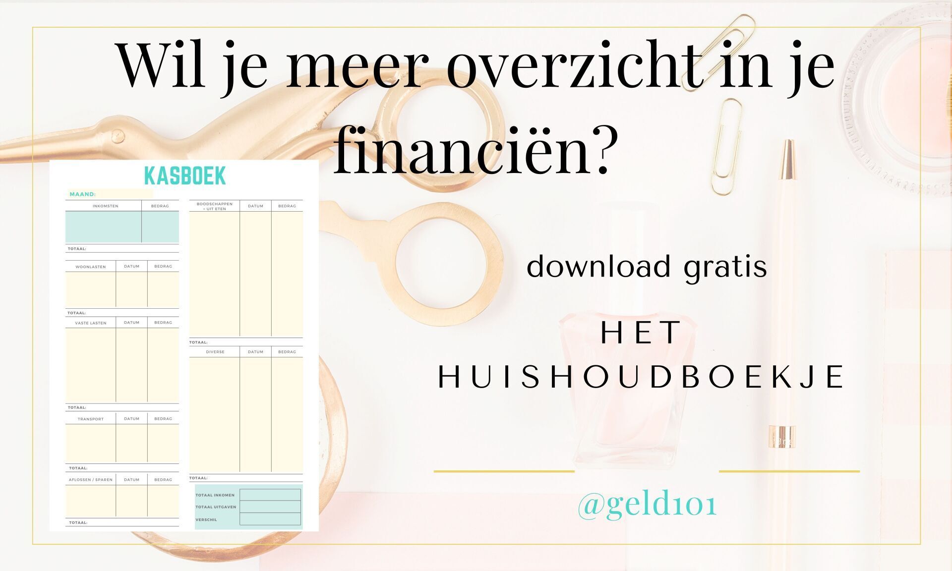 gratis kasboek huishoudboekje budget planner
