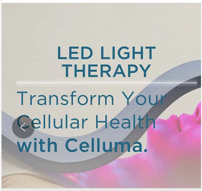 A poster that says led light therapy transform your cellular health with cellula