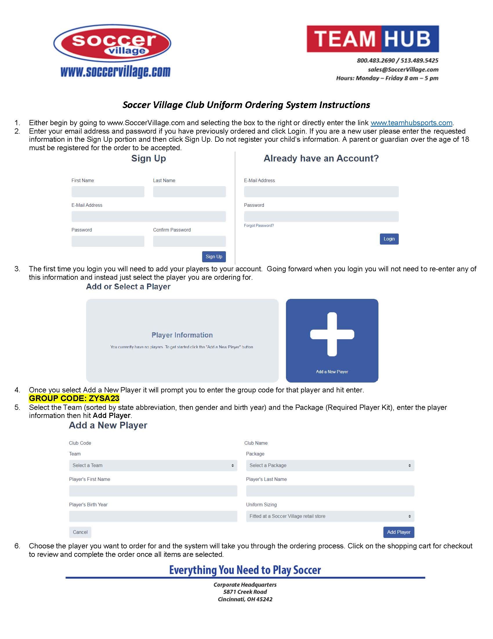 ZIONSVILLE YOUTH SOCCER ASSOC.