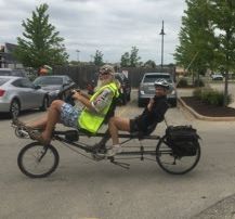 A high-tech bicycle built for two