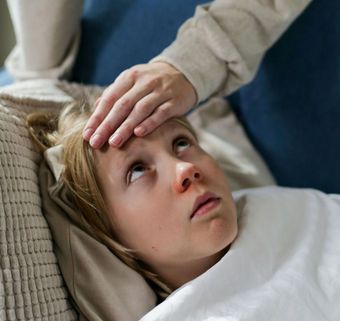 Boy with flu