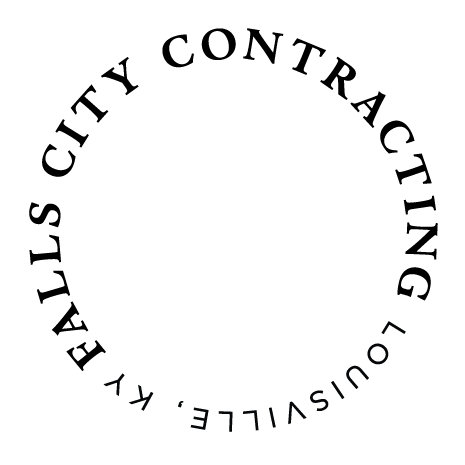 Black circular logo text reading