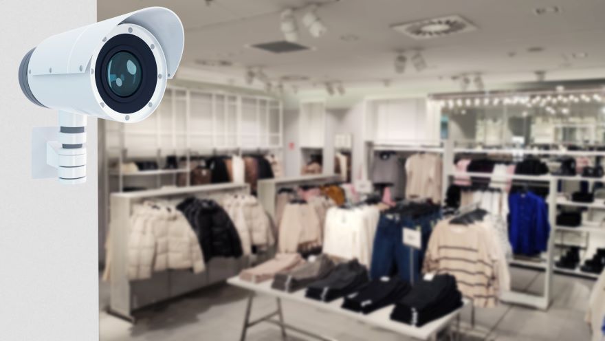 ctv security system CCTV camera in retail shop