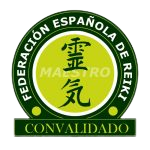 El logo de maestro convalidado de la federación española de reiki