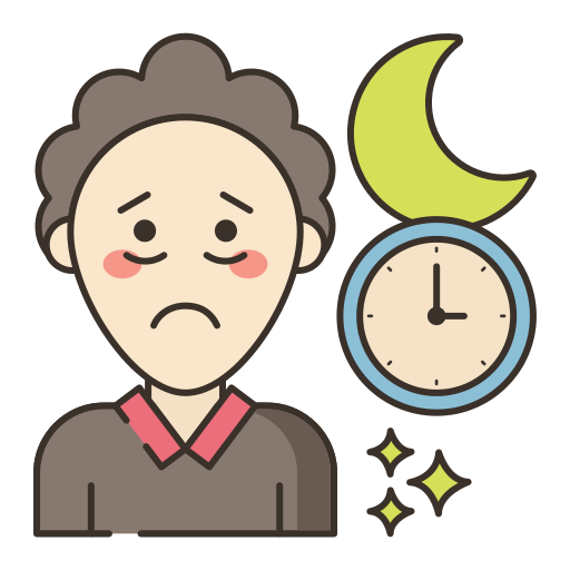 Un hombre con una mirada triste en su rostro está al lado de un reloj y una luna creciente.