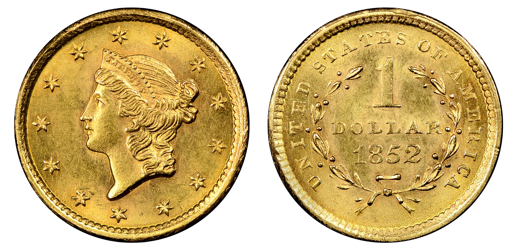 Gold Dollar Type 2:  1854-1856