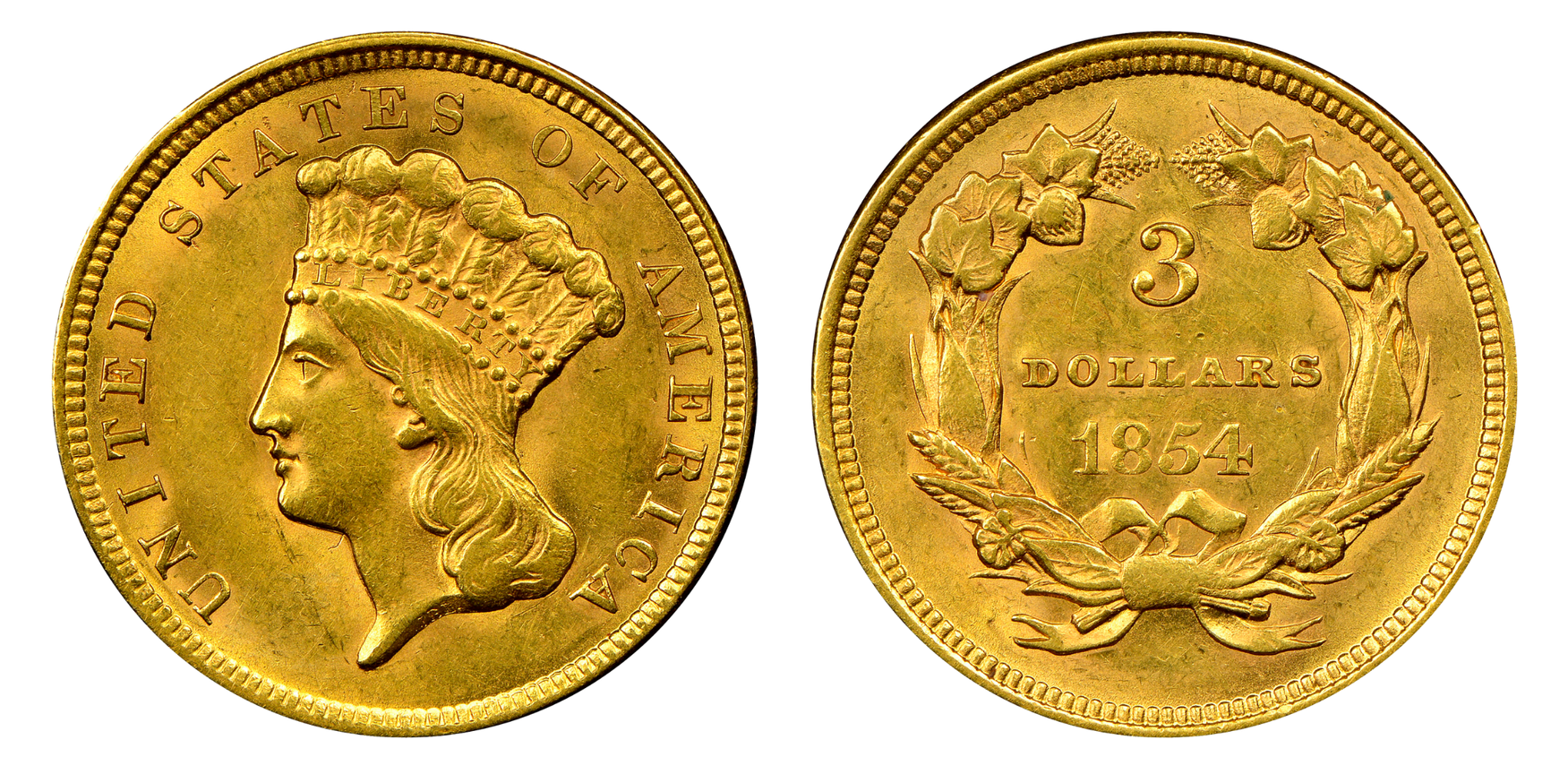 Gold Dollar Type 3:  1856-1889