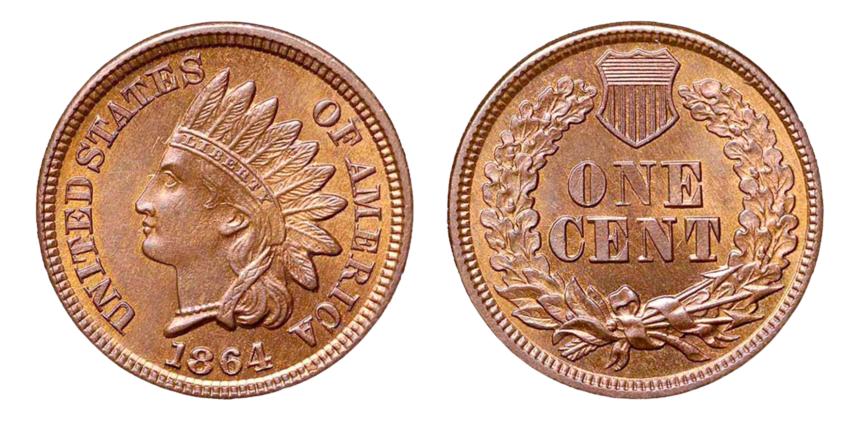 Small Cent: Indian Head Cent:  1859-1909