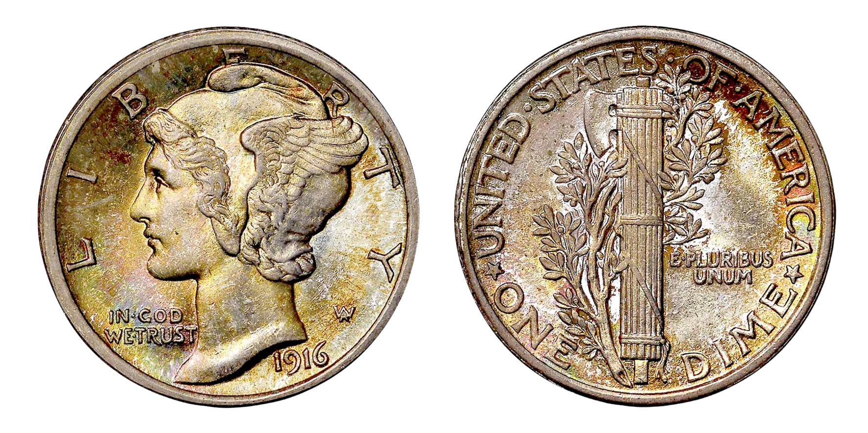 Mercury Dime:  1916-1945