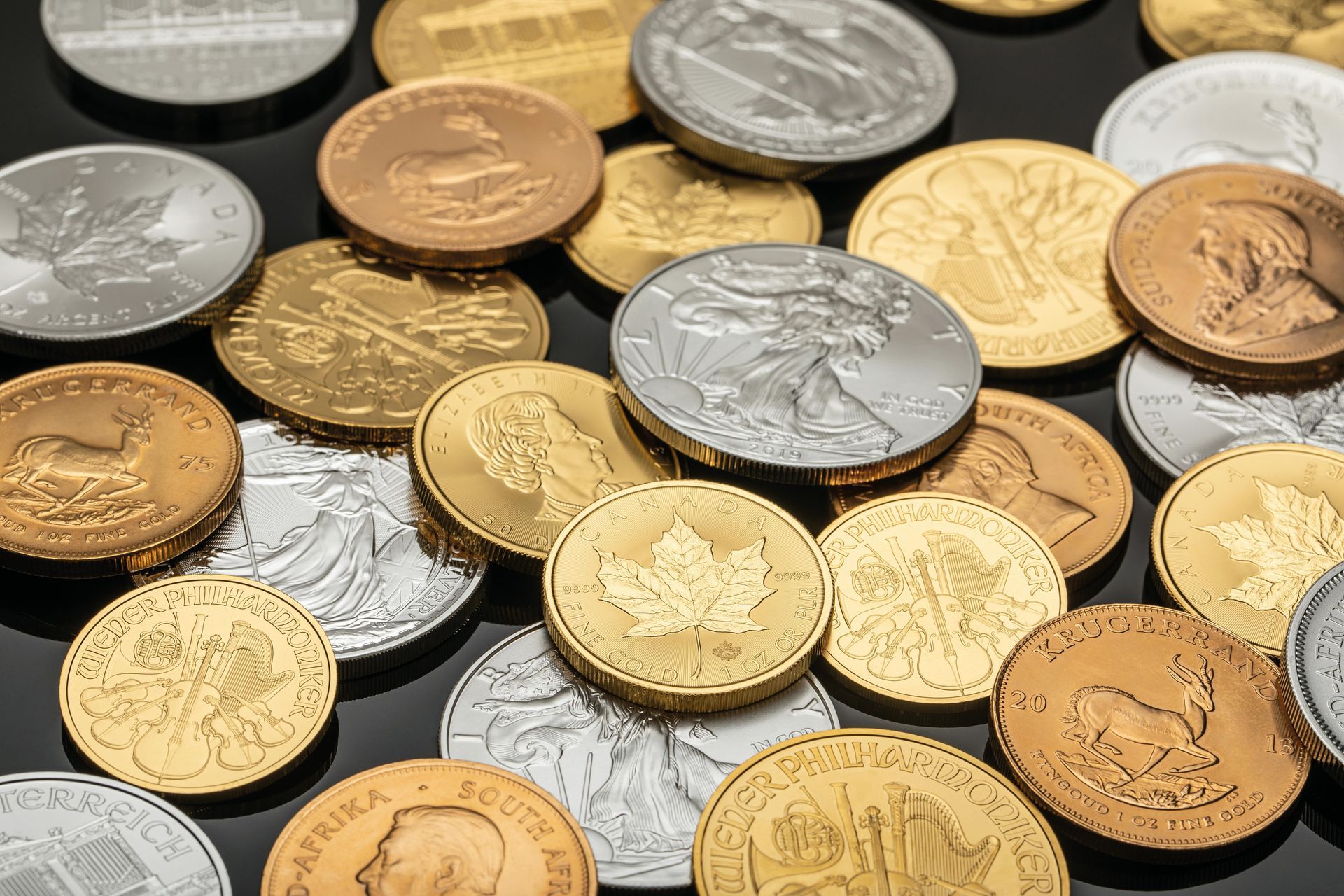 gold and silver coins
