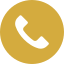 A white telephone handset icon centered on a gold-colored circular background.