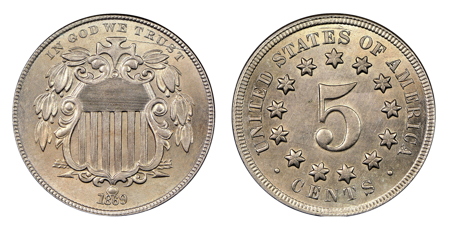 Shield Nickel:  1866-1883