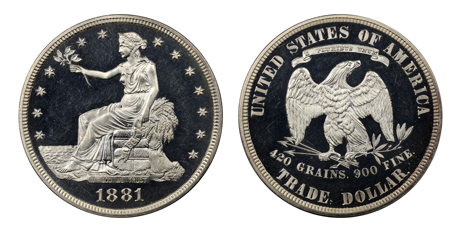 Trade Dollar:  1873-1885
