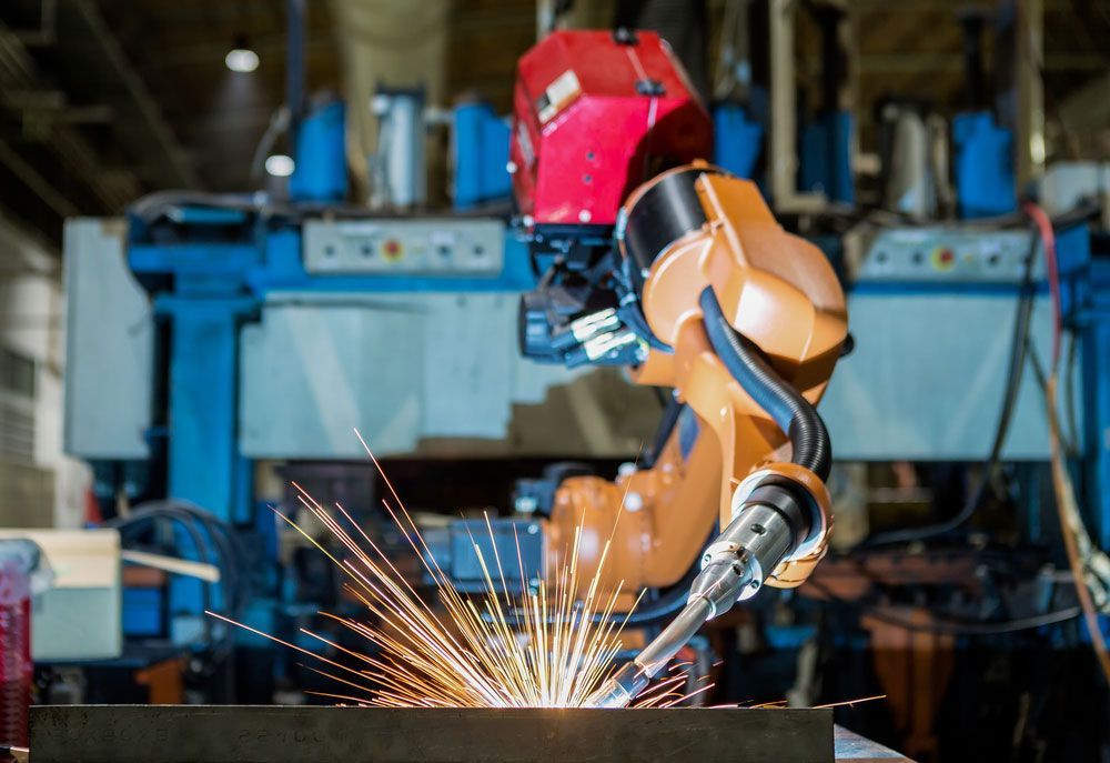Orange Factory Robot Welding — Industrial Automation Australia in Darwin, NT