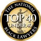 The national top 40 under 40 black lawyers badge