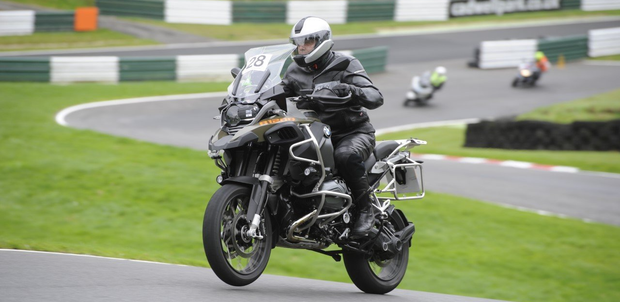 Tony Clarke on motorcycle track