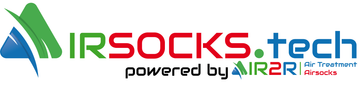 Een logo voor airsocks tech powered by air2r