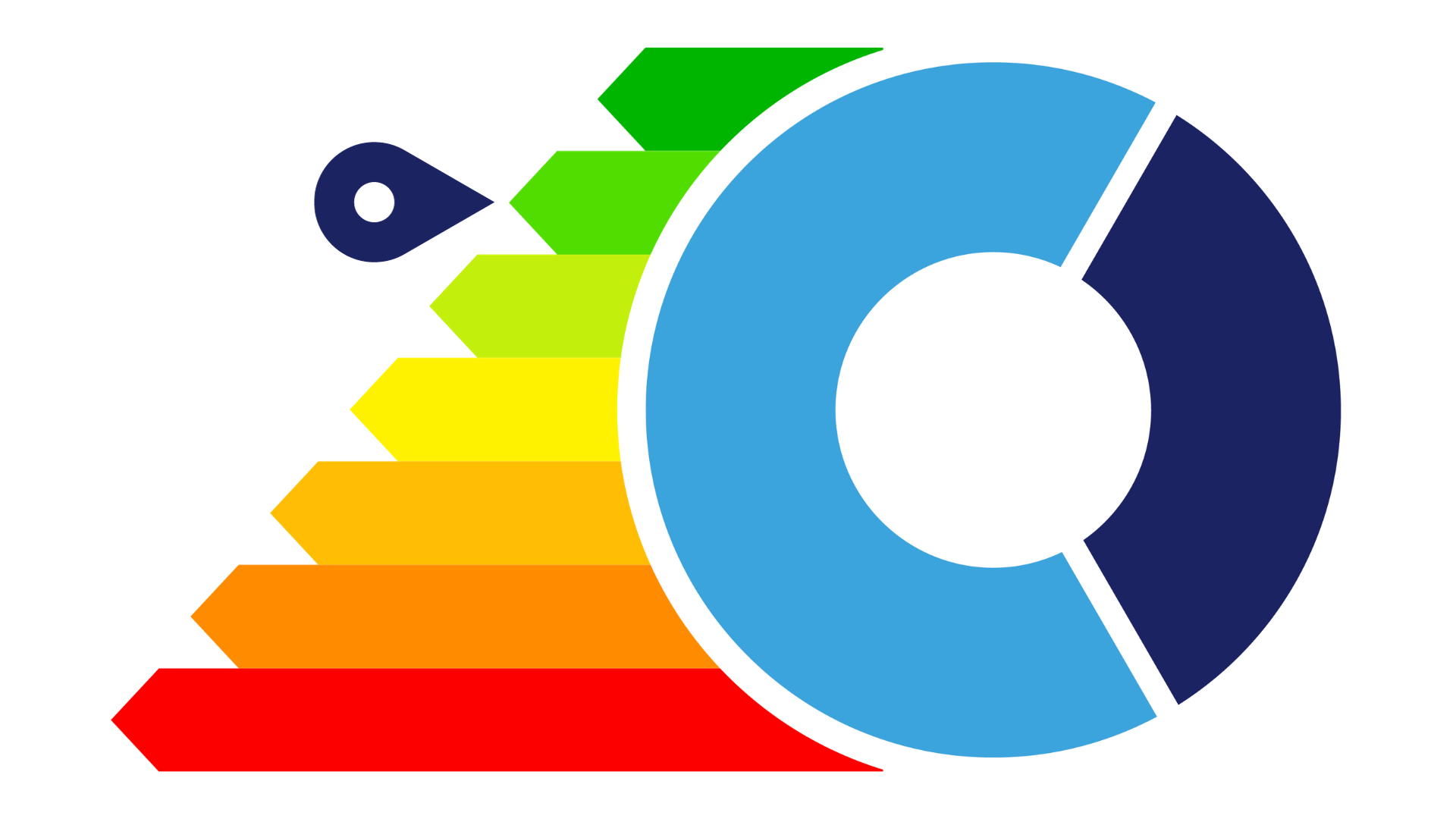 Energiezuinig logo: blauwe