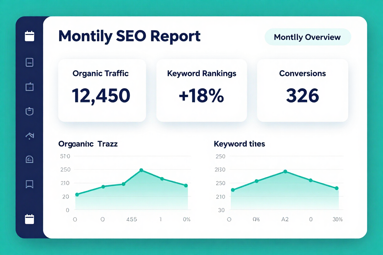 Sample EnlightWorks monthly SEO report