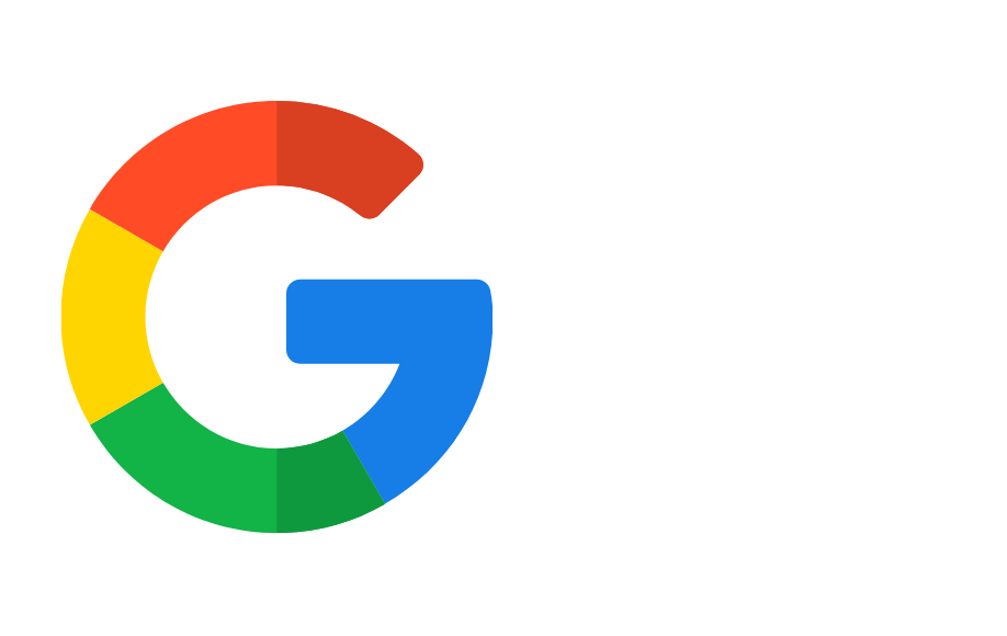 Google logo with a multicolored “G” on a white background