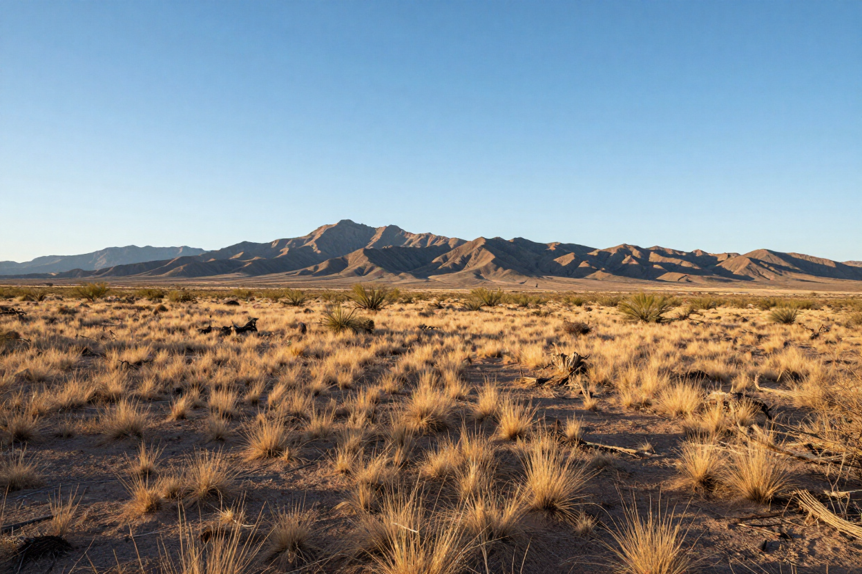 High desert Sulphur Springs Valley landscape near Willcox, AZ under warm Arizona afternoon light.