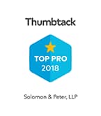 Thumbtack Top Pro 2018 Solomon & Peter LLP Logo.