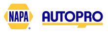 NAPA AutoPro logo with yellow and blue text on a white background