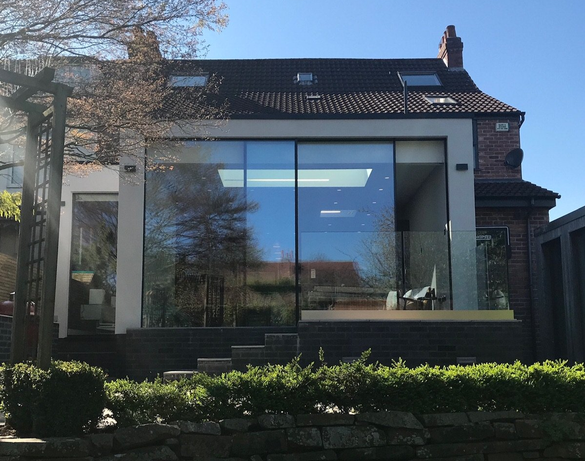 Sliding doors on Cheshire home extension and renovation project