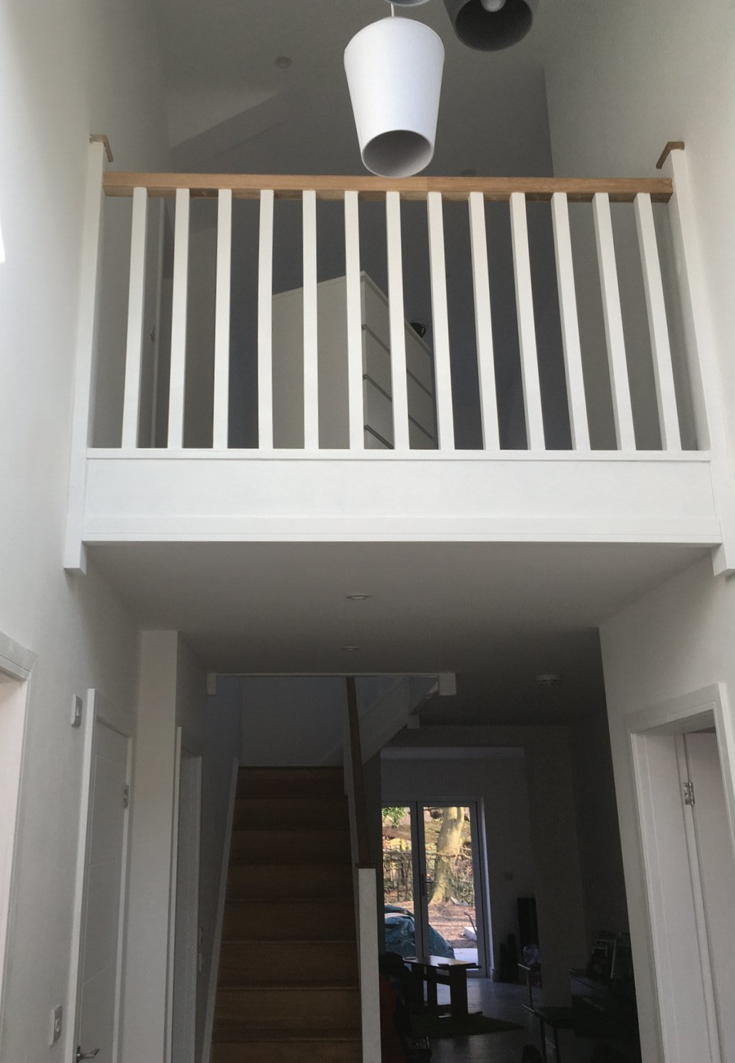 Interior landing view of renovated Cheshire home by Rawlinson Construction
