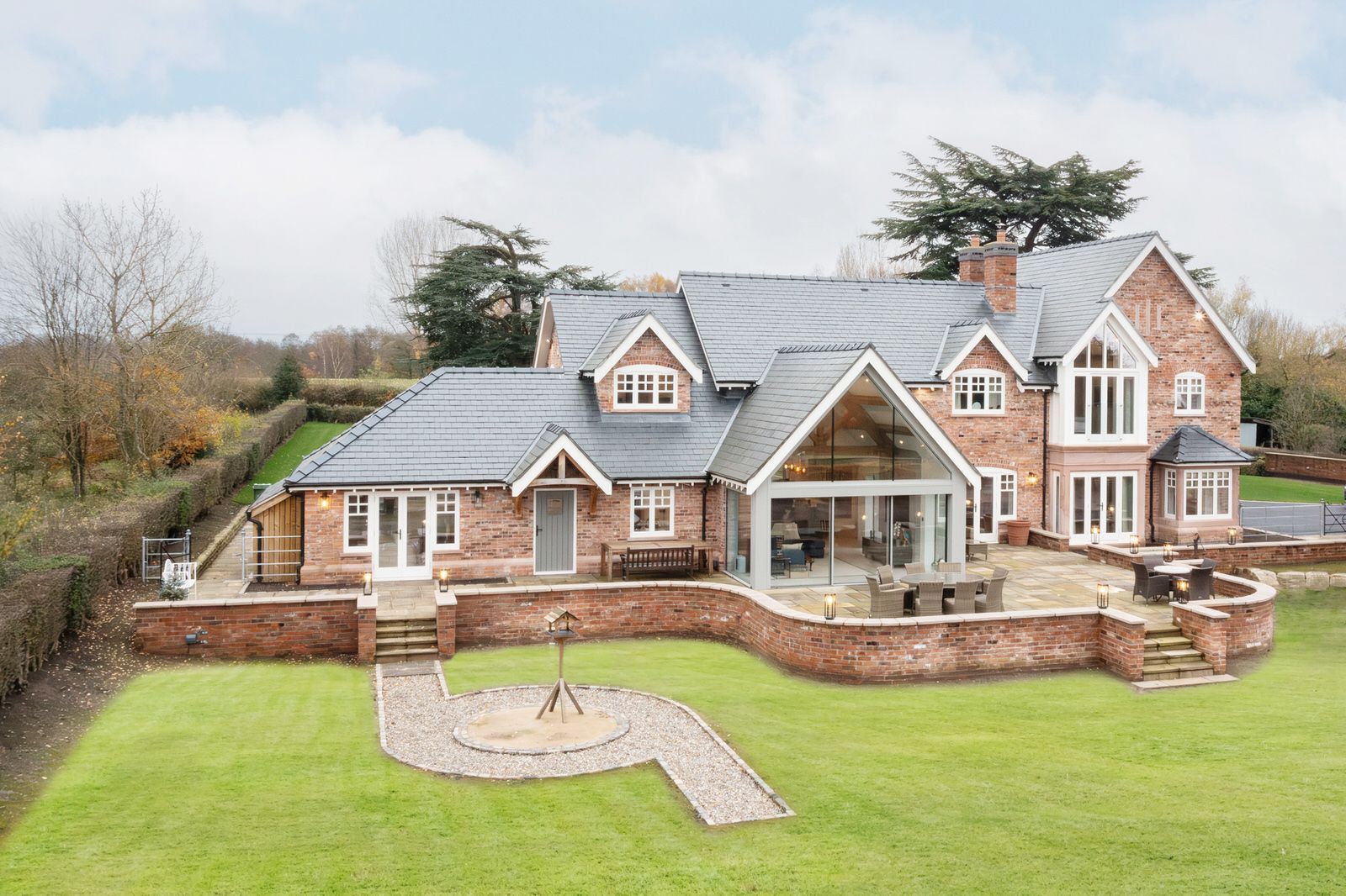 Modern residential property exterior, newly constructed in Cheshire